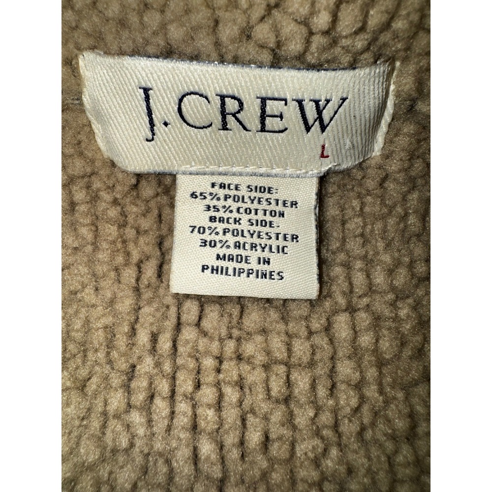 J.Crew Mens Sherpa Lined Full Zip Vest Black Large Utility Gorpcore Layering - Picture 5 of 6